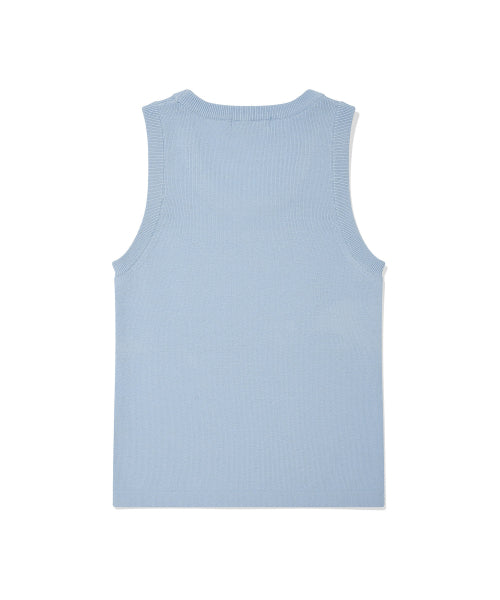 Women's sleeveless knitwear sky blue