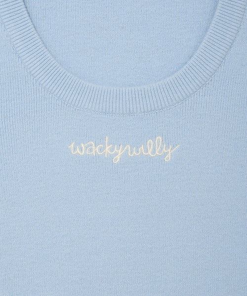 Women's sleeveless knitwear sky blue