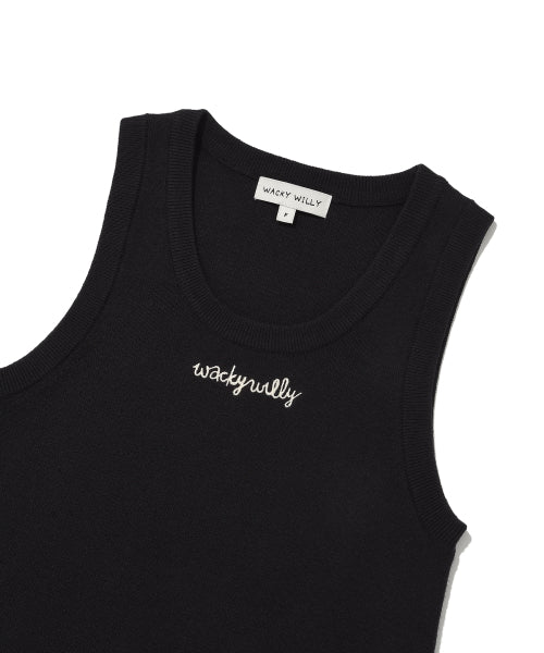 Women's sleeveless knit dark navy