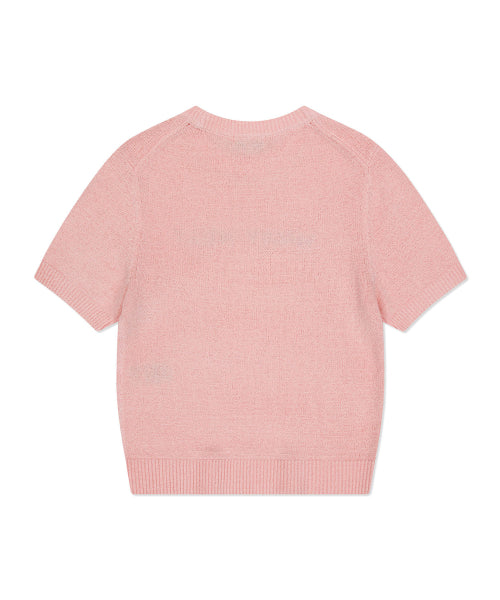 Women's Lily Graphic Short-Sleeved Knit Pink