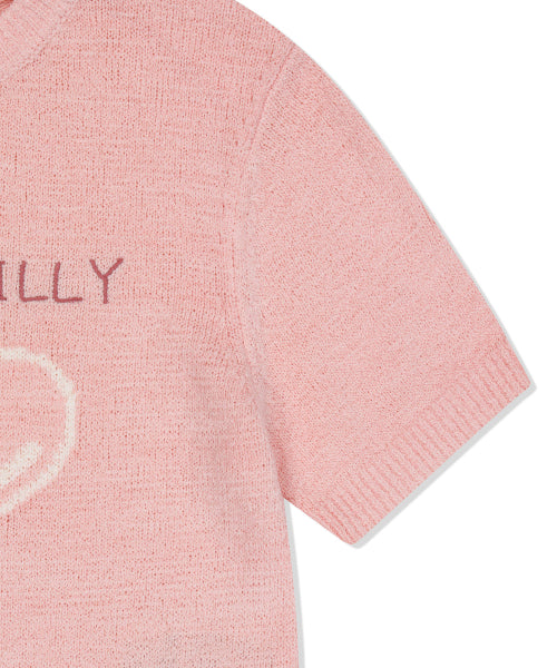 Women's Lily Graphic Short-Sleeved Knit Pink