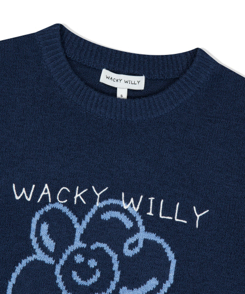 Women's Lily Graphic Short-Sleeved Knitwear Dark Navy