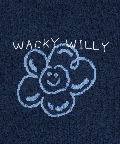 Women's Lily Graphic Short-Sleeved Knitwear Dark Navy