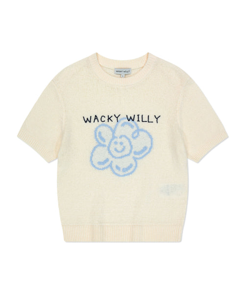 Women's Lily Graphic Short Sleeve Knit Cream
