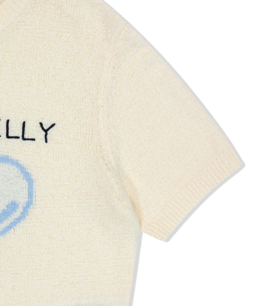 Women's Lily Graphic Short Sleeve Knit Cream