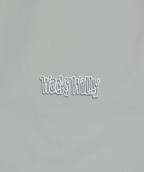 Waki typo flower island short-sleeved T-shirt gray