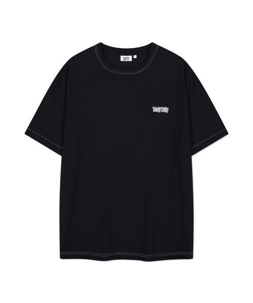 Waki typo island short-sleeved T-shirt black