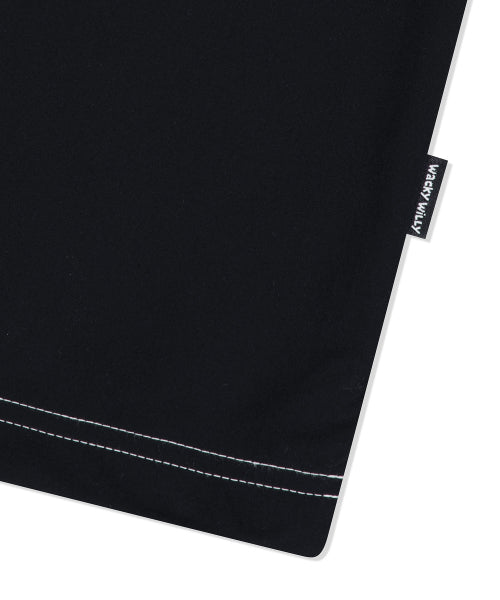 Waki typo island short-sleeved T-shirt black