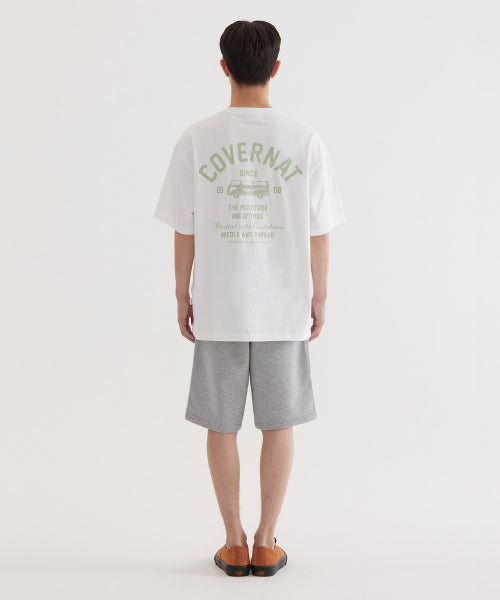 C LOGO BERMUDA SWEAT SHORTS