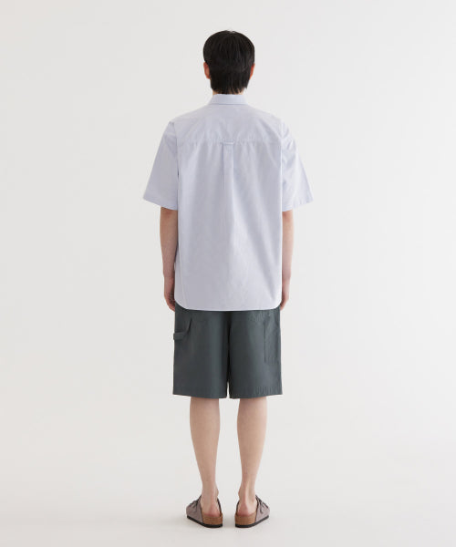 C LOGO OXFORD STRIPE HALF SHIRTS