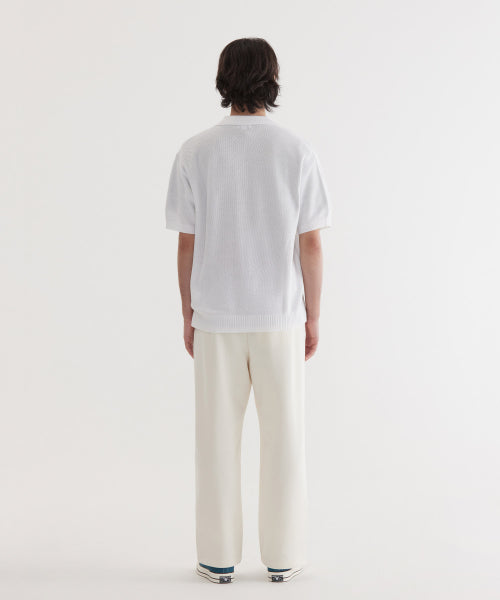 C LOGO COLLAR HALF KNIT