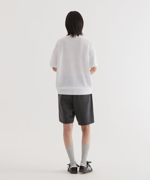 C LOGO COLLAR HALF KNIT