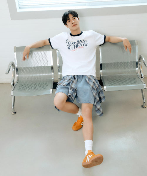 REGULAR-FIT SHORT DENIM SHORTS
