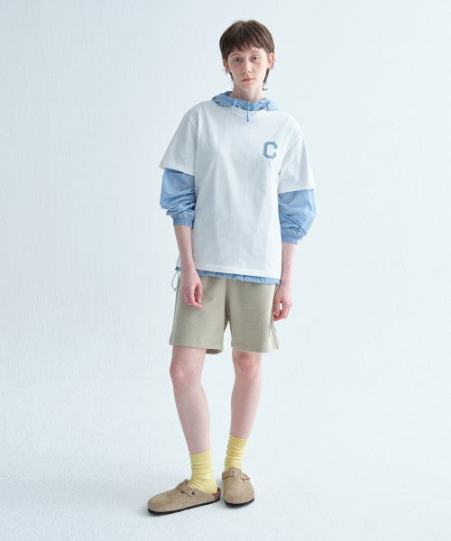 REGULAR-FIT C LOGO SWEAT SHORTS