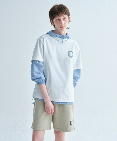 REGULAR-FIT C LOGO SWEAT SHORTS