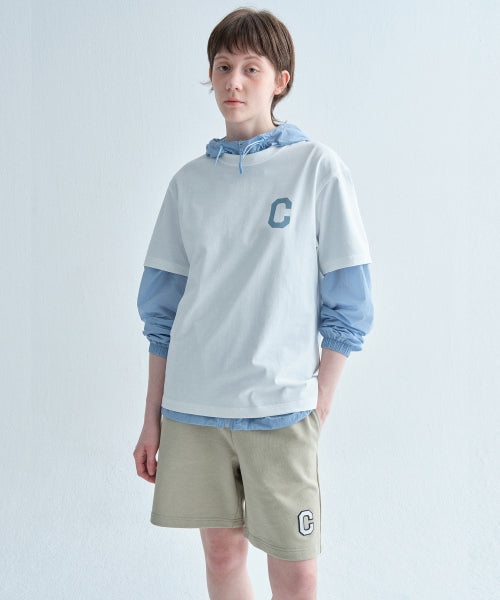 REGULAR-FIT C LOGO SWEAT SHORTS