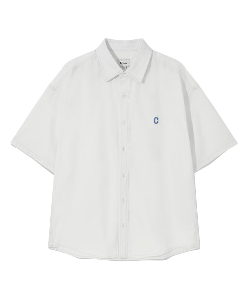 C LOGO DENIM HALF SHIRTS