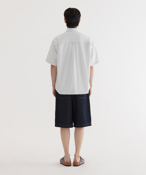 C LOGO DENIM HALF SHIRTS