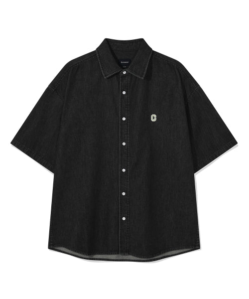 C LOGO DENIM HALF SHIRTS