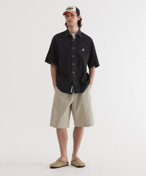 C LOGO DENIM HALF SHIRTS