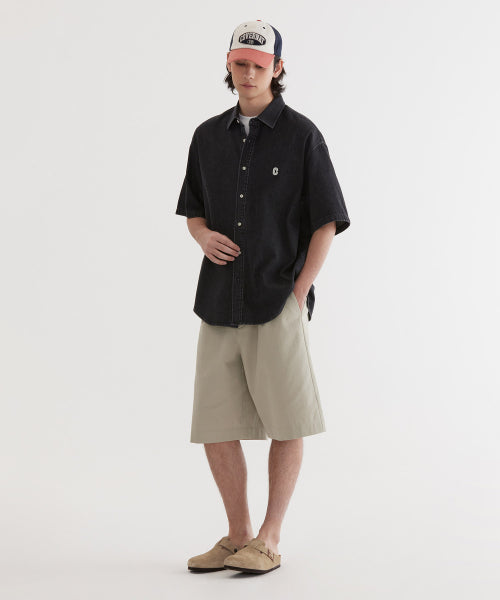 C LOGO DENIM HALF SHIRTS