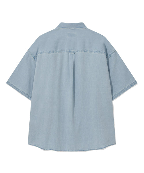 C LOGO DENIM HALF SHIRTS