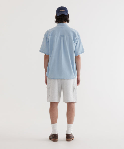 C LOGO DENIM HALF SHIRTS