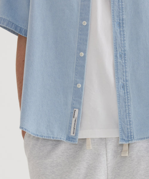 C LOGO DENIM HALF SHIRTS