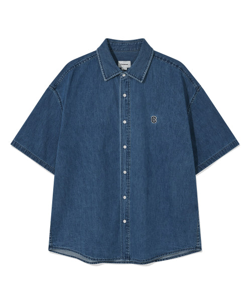 C LOGO DENIM HALF SHIRTS