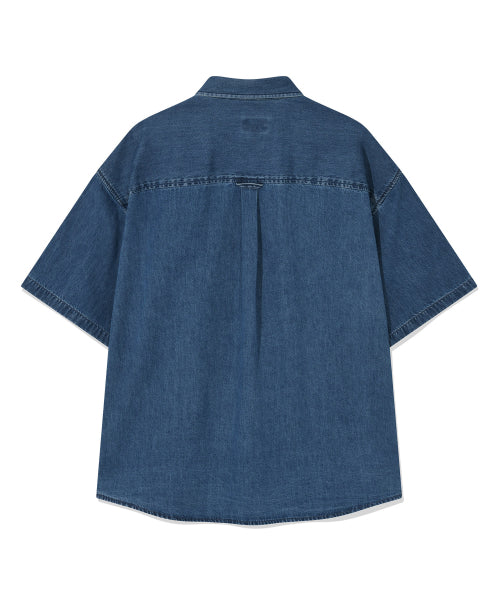 C LOGO DENIM HALF SHIRTS