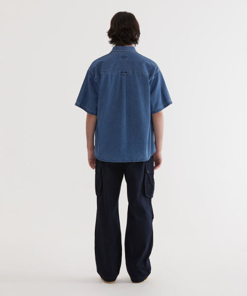 C LOGO DENIM HALF SHIRTS