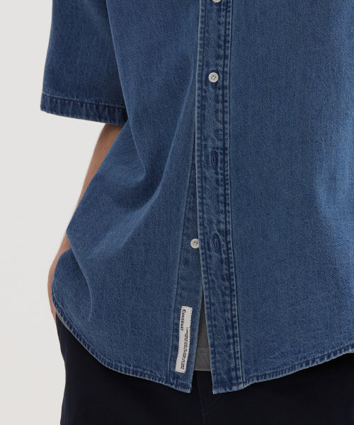C LOGO DENIM HALF SHIRTS