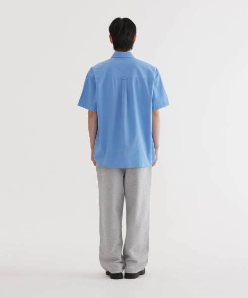 C LOGO PIGMENT OXFORD HALF SHIRTS