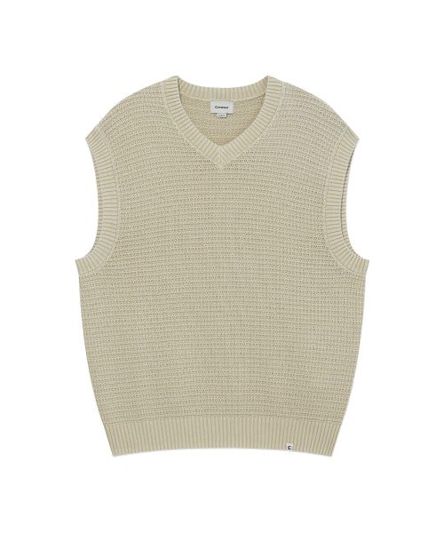 STONE WASHING KNIT VEST