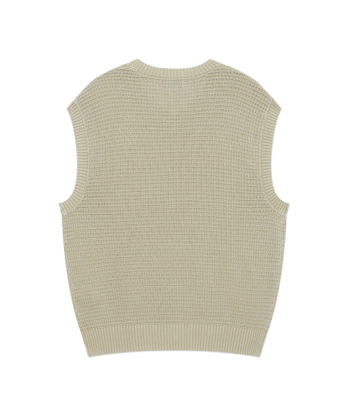 STONE WASHING KNIT VEST