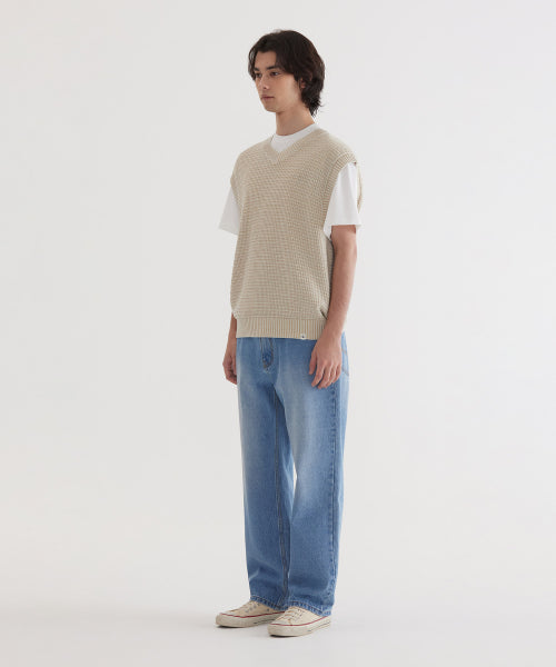 STONE WASHING KNIT VEST