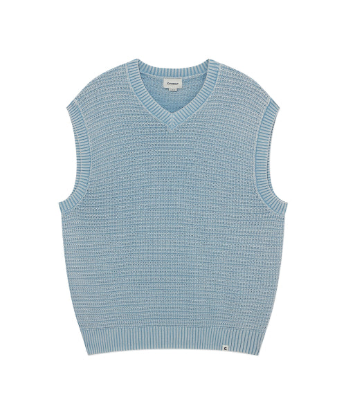 STONE WASHING KNIT VEST