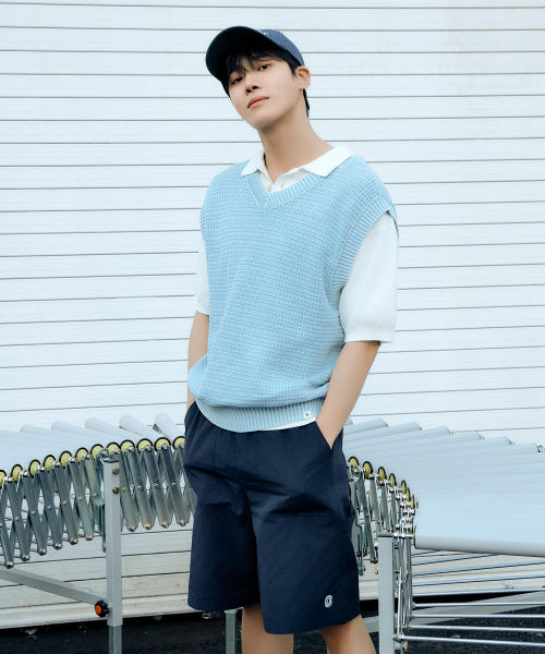 STONE WASHING KNIT VEST
