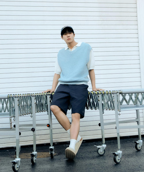 STONE WASHING KNIT VEST