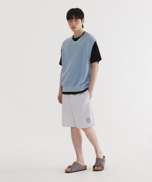 STONE WASHING KNIT VEST
