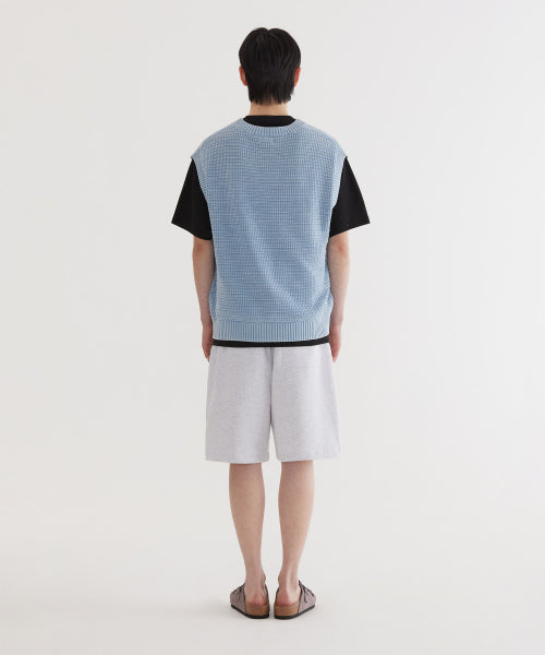 STONE WASHING KNIT VEST