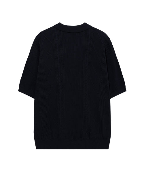 SMALL AUTHENTIC OPENWORK CABLE HALF KNIT