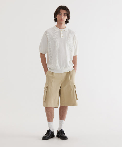 SMALL AUTHENTIC OPENWORK CABLE HALF KNIT