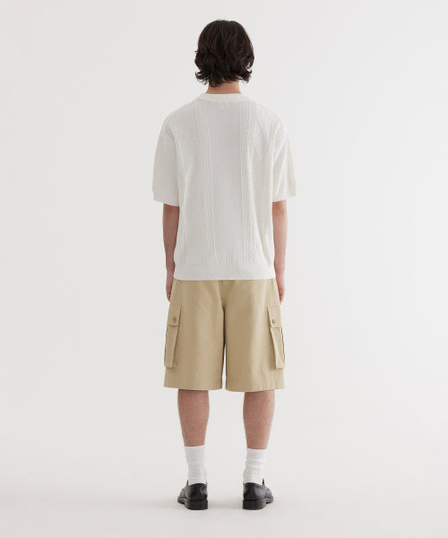 SMALL AUTHENTIC OPENWORK CABLE HALF KNIT