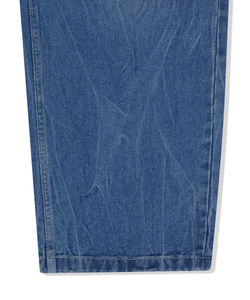 Real wide denim pants. Indigo