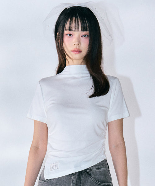 Diana Unbalanced Half Top [IVORY]