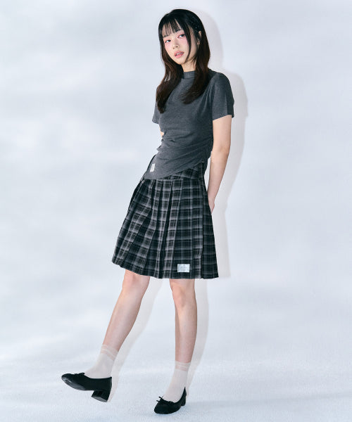 Diana Unbalanced Half Top [CHARCOAL]