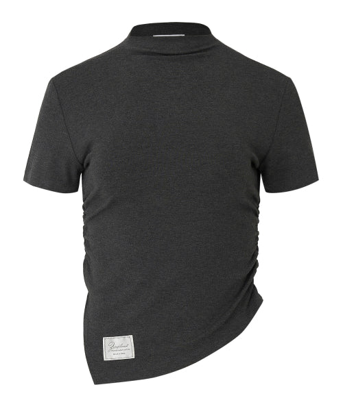 Diana Unbalanced Half Top [CHARCOAL]