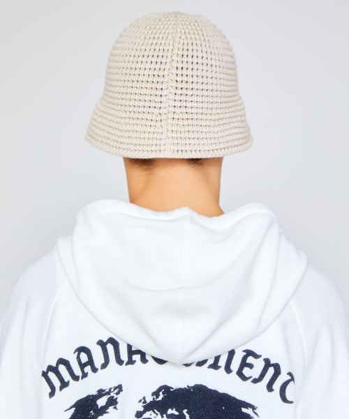 CROCHET BUCKET HAT natural