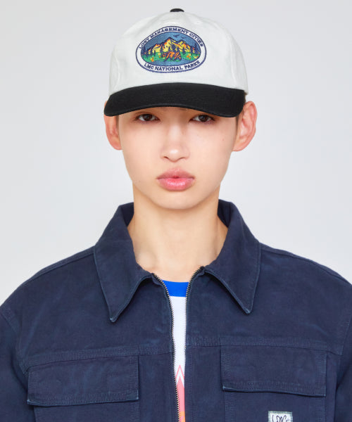 VTG COLOR BLOCK 6PANEL CAP blue